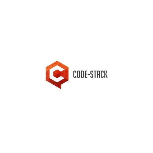 Clean and bold logo for codestack