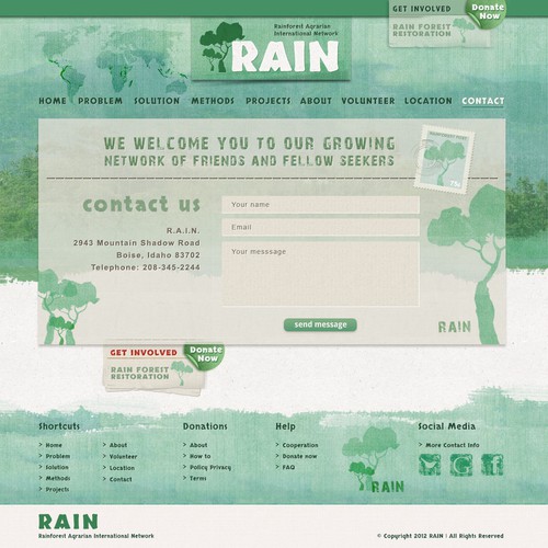 Help Rainforest Agrarian International Network with a new website design