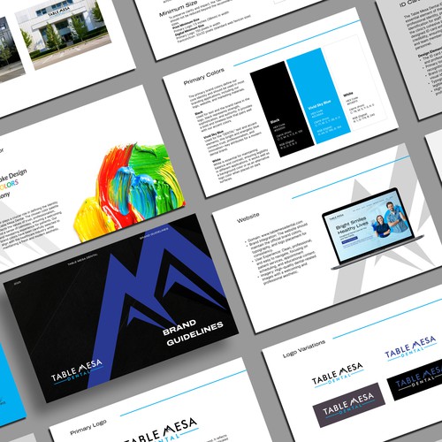 Table Mesa Dental: Brand Guide Design
