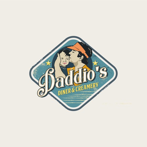 retro logo style for daddio's