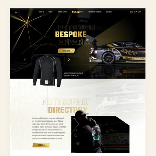 Luxury Motorsport Lifestyle brand site