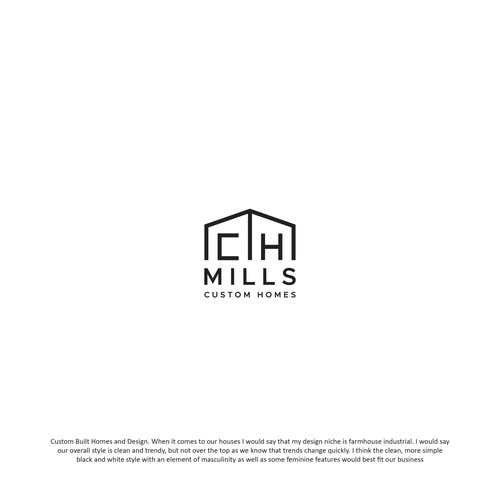 Logo concept for Mills Custom Homes