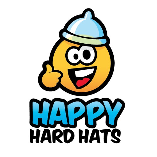 Penis! We're starting a condom website and need a cool smiley face logo with a condom on his head
