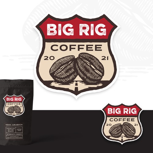Winning design for Big Rig Coffee