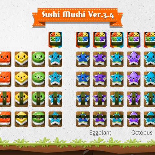 Sushi Mushi Puzzle design