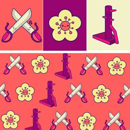 Cute Icons for Kung Fu School