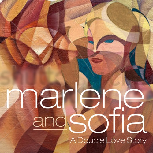 Create a Romance book cover that is not cheesy and preferably based on a cubist design