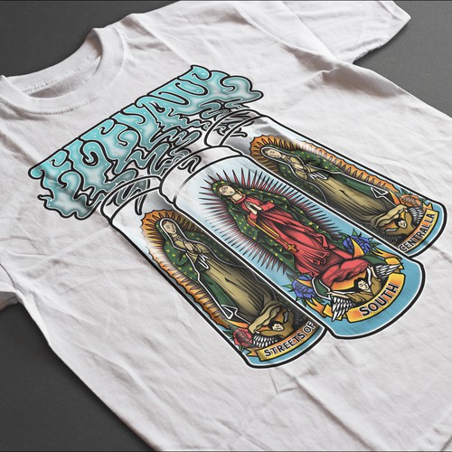 surealism stoner rock vintage candle virgin mary