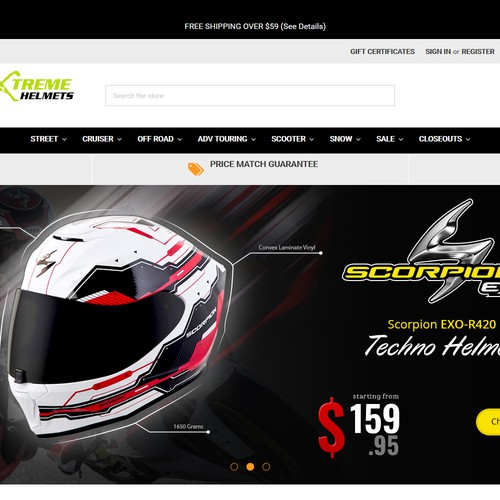 Banner Design for Xtreme Helmets.