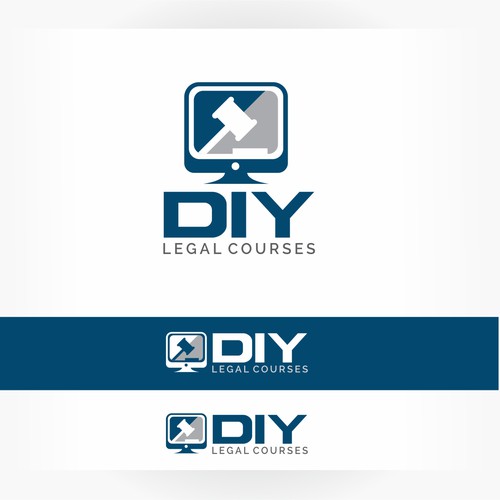 Logo concept for online legal courses.