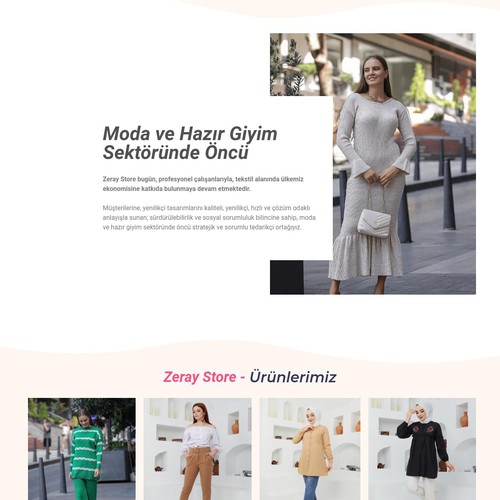 Zeray Store Woman Fashion Web Site Design