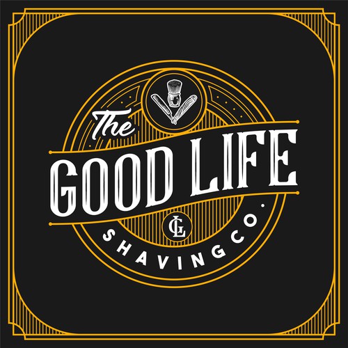 Simple classy badge for The Good Life Shaving Co.