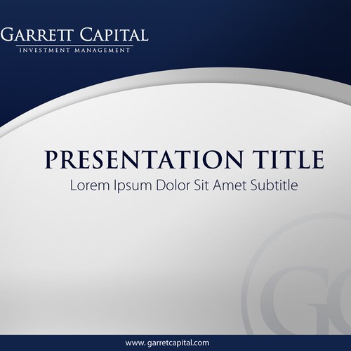 Garrett Capital needs PowerPoint template (background 2 slides only)