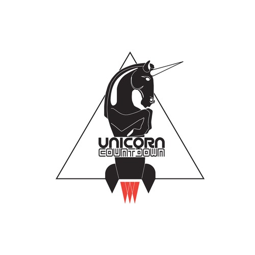 Rocket-unicorn logo