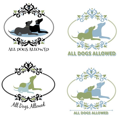 Create a French-Victorian logo for a doggy training center and boutique!