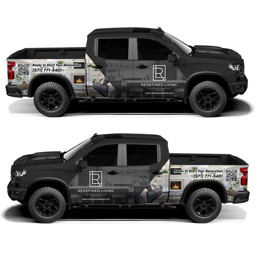 Truck wrap for construction company