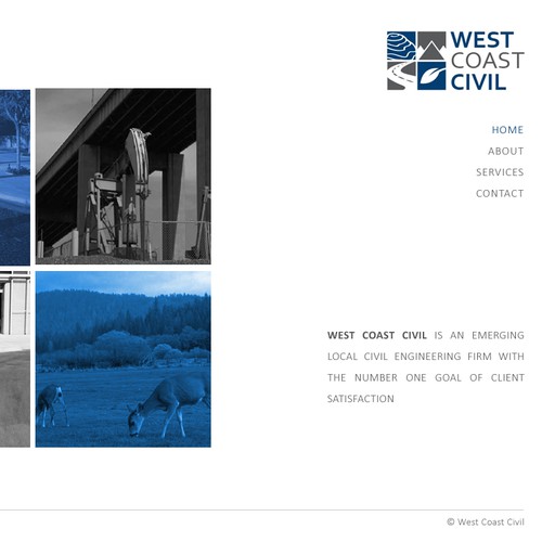 Create a capturing civil engineering website