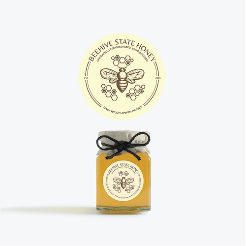 Beehive label design