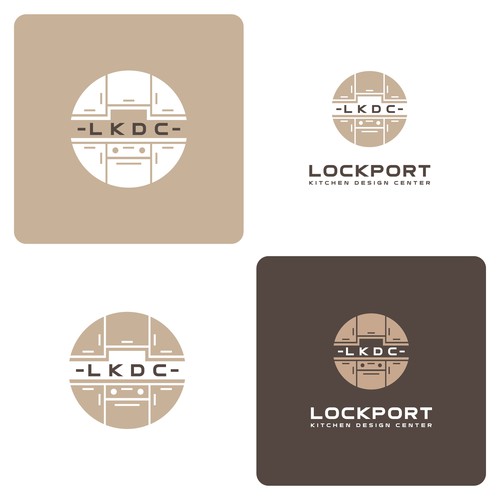 Minimal logo for a Kitchen Cabinet company .