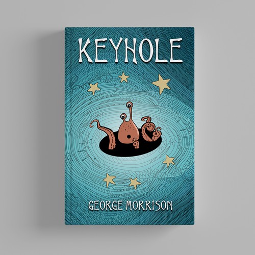 Book cover for the  humorous sci-fi novel "Keyhole"