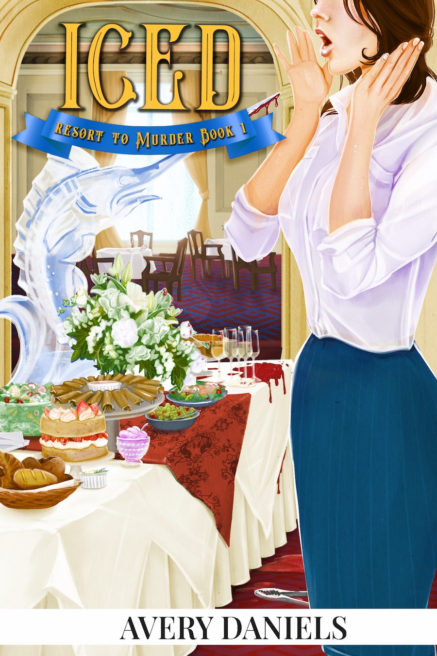 Mystery Book Cover Realistic Illustration