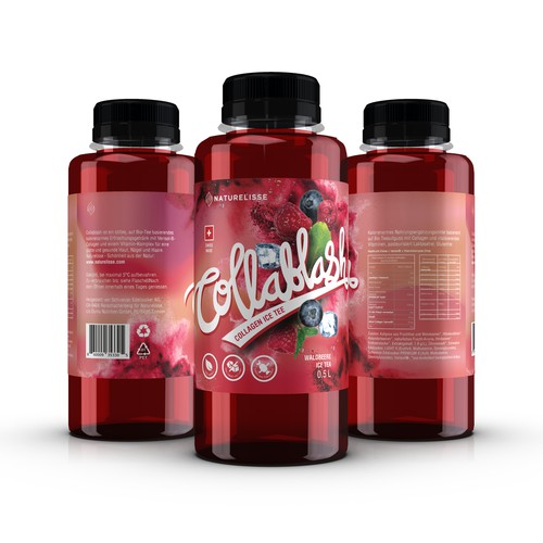 Product Label for an amazing Refreshing Vitamin/Beauty Retail Drink in 500ml pet bottle