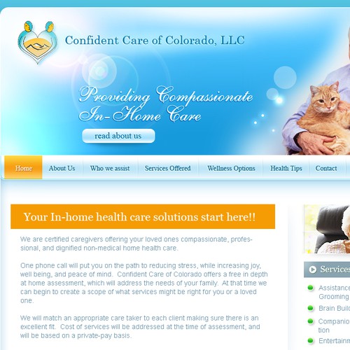 Non-medical Home Healthcare website