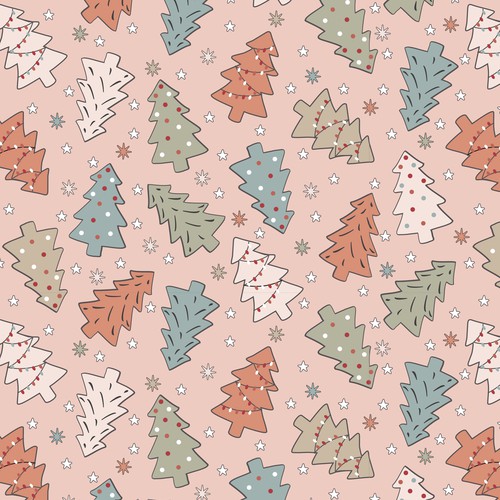 Christmas seamless pattern for poly mailers