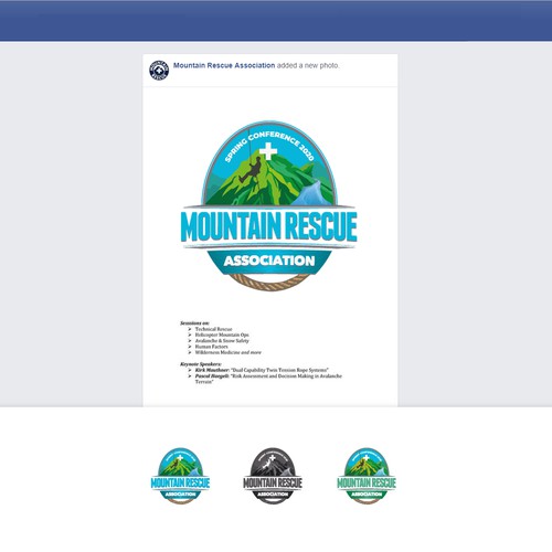 Logo concept for Mountain Rescue Association Conference
