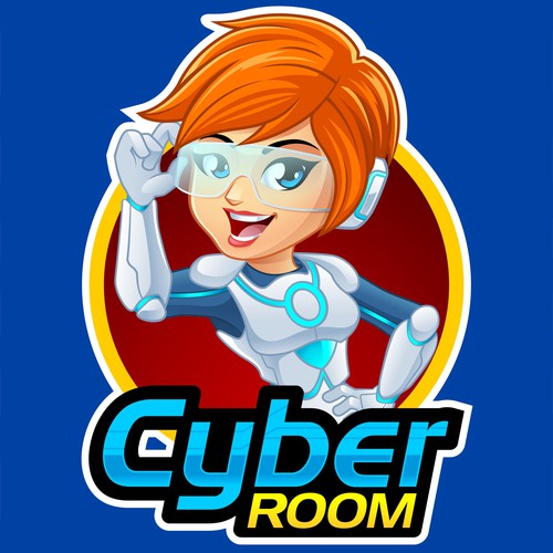 CYBER ROOM logo design