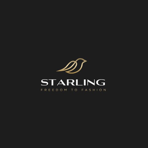 Elegant logo concept for Starling, fashion company