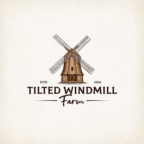 Logo design forTilted Windmill Farm.