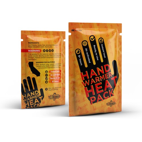 Hand Warmer packaging design