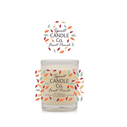 "Spirit Candle Co." label design