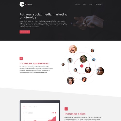 Social media agency website