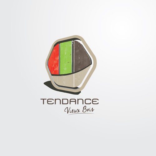 Logo pour tendance vieux bois