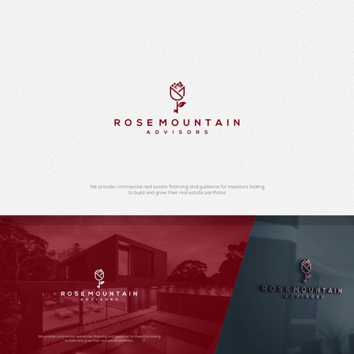 Use "Negative Space" to make a creative and clever logo for Rose Mountain Advisors 