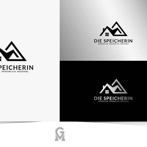 Mountain + House Logo design 