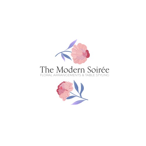 Floral modern classic logo design