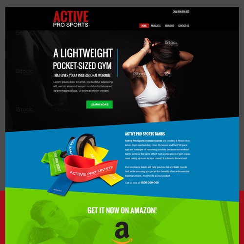 Active Pro Sports Website landing page