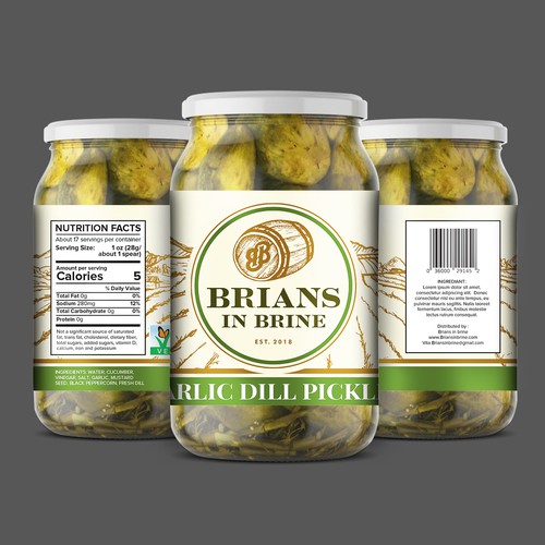 Garlic Dill Pickles Label 
