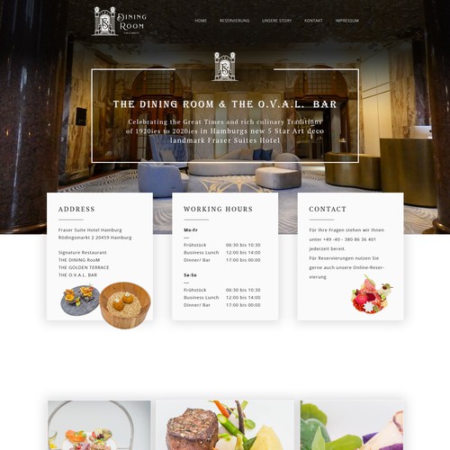 Hotel Restaurant Web Design