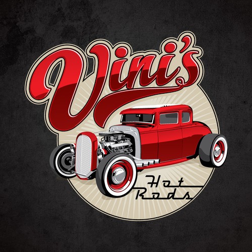 Guaranteed! Vini's Hot Rods new logo design
