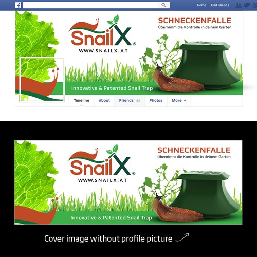 Create a facebook-design for our inovative snail trap