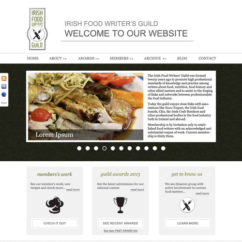 New design needed for a popular Food website