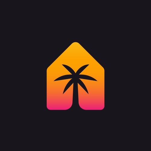 Logo Design for House + Palm Tree