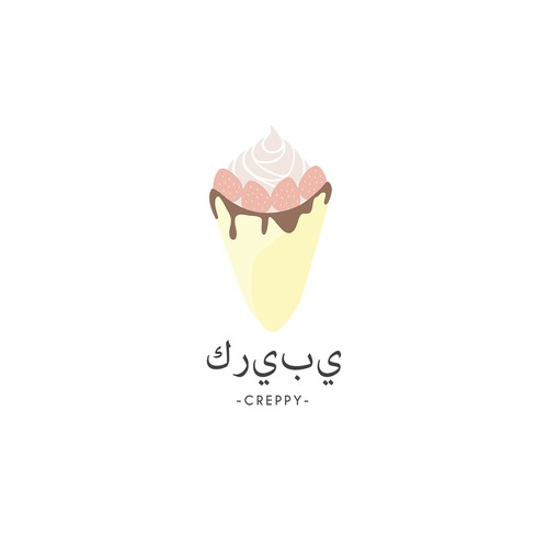 Logo for dessert crepe cafe
