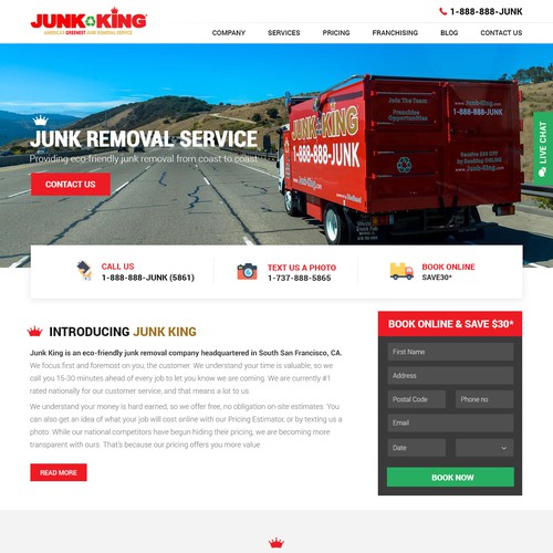 Junk removal website