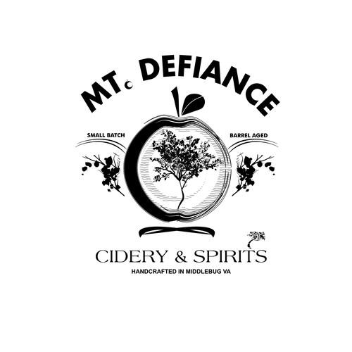 Create a distinctive but classic logo for Mt. Defiance Cidery