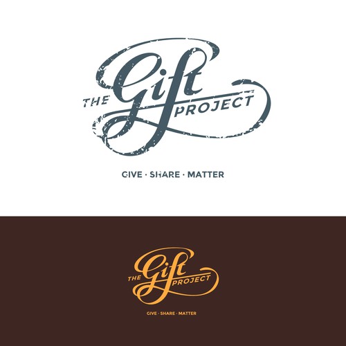 A logo concept with custom lettering for an online gift shop
